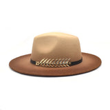 NEW!! Gradient Wide Brim Wool Felt Jazz Fedora Hats