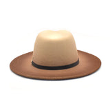 NEW!! Gradient Wide Brim Wool Felt Jazz Fedora Hats