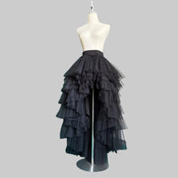 High-Low Tulle Asymmetrical Mesh Skirts