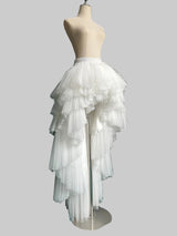 High-Low Tulle Asymmetrical Mesh Skirts