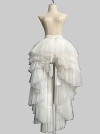 High-Low Tulle Asymmetrical Mesh Skirts