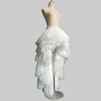 High-Low Tulle Asymmetrical Mesh Skirts