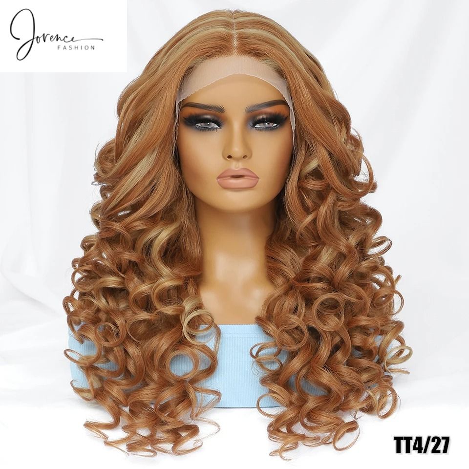 Tia - Curly Wig Heat Resistant Lace Front Wigs 13X4X1