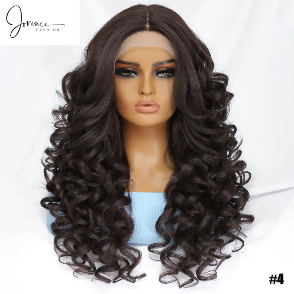 Tia - Curly Wig Heat Resistant Lace Front Wigs 13X4X1