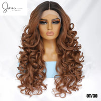 Tia - Curly Wig Heat Resistant Lace Front Wigs 13X4X1