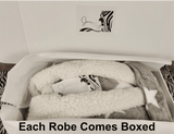Ladies Hooded Premium Plush Dressing Gown Lunar Silver