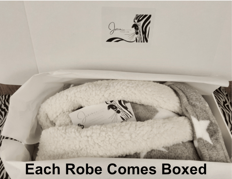 Ladies Hooded Premium Plush Dressing Gown Lunar Silver